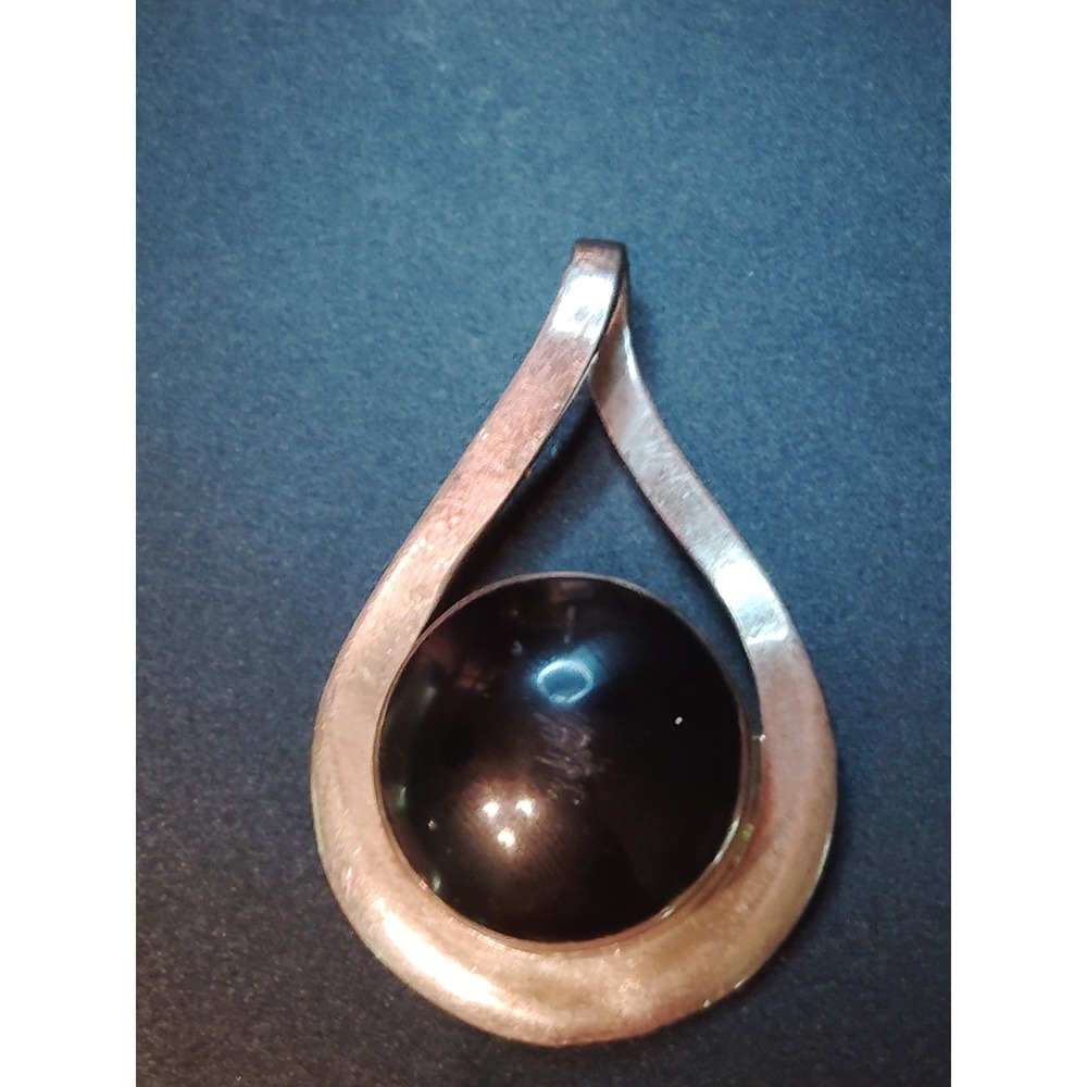 Vintage 925 Silver Black Onyx Pendant Jewelry
